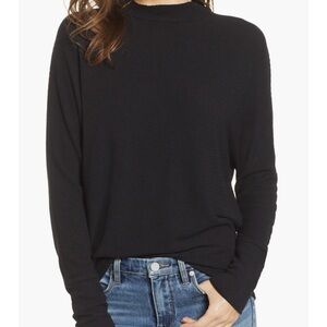 BP black Mock Neck Ribbed Dolman Sleeve Sweater